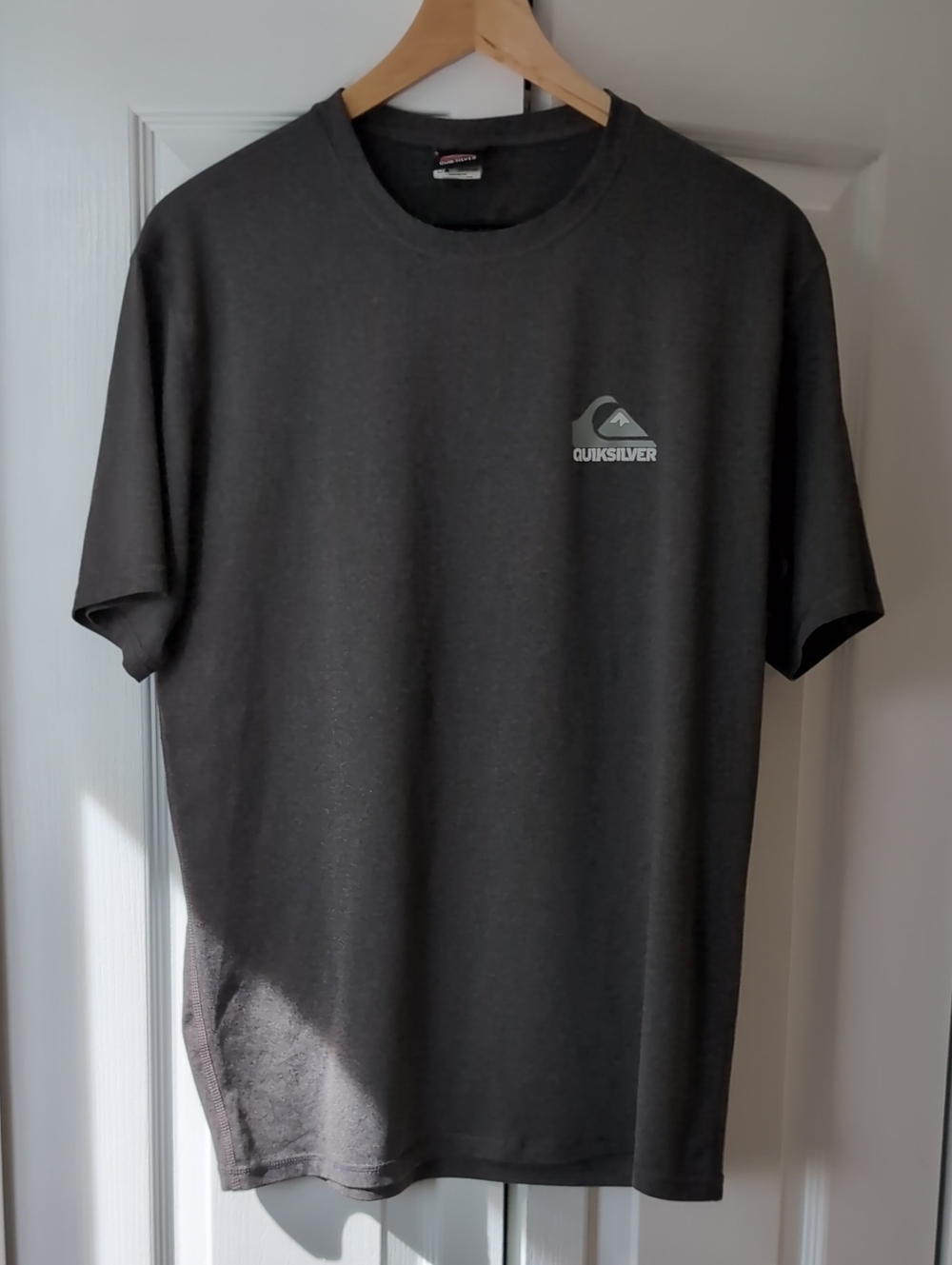 Quiksilver Men's Charcoal Short Sleeve Logo Tee